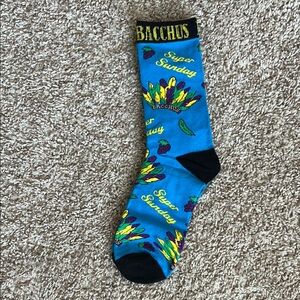 Blue and Black Mardi Gras  Socks with Feathers Design